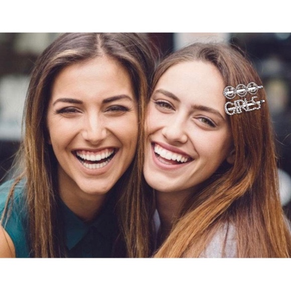 PEACE Rhinestone Bobby Pin Barrette Hair Clip - Picture 6 of 8